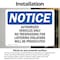Signmission Authorized Vehicles Only No Trespassing OSHA Notice Sign, Vinyl Decal, 7in W x 5in L, 2PK OS-2PACK-NS-D-57-L-10255 - alternate 3